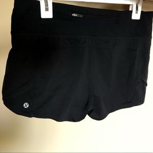 Black Lululemon 2.5 Speed up Shorts